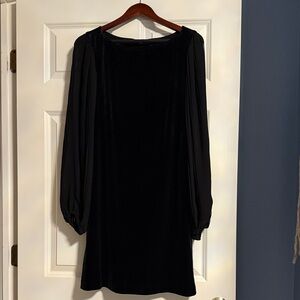 White House Black Market Elegant Black Velvet Dress